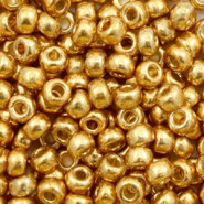 Miyuki rocailles Perlen 6/0 - Duracoat galvanized yellow gold 6-4203